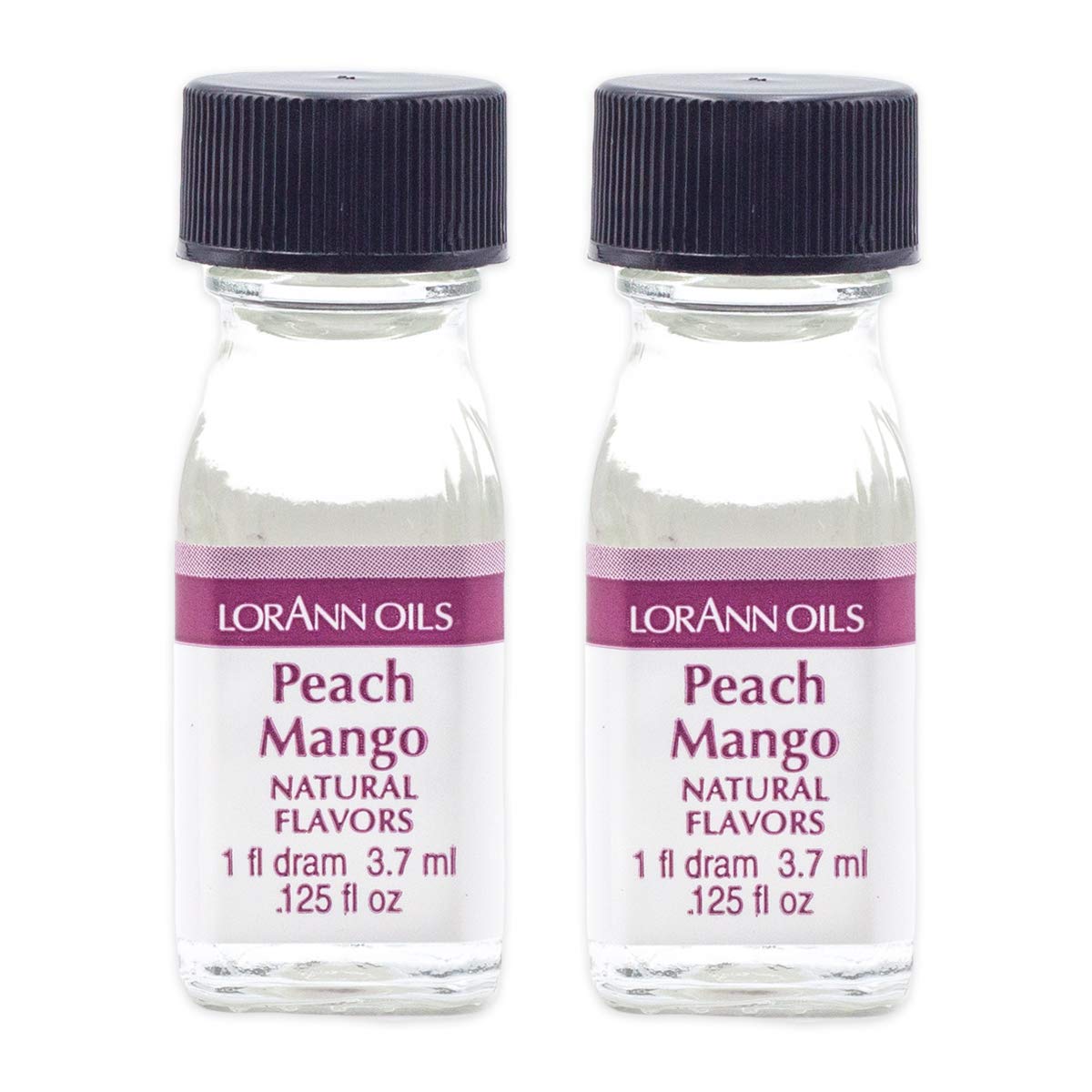 LorAnn Peach Mango SS Flavor, 1 dram bottle (.0125 fl oz - 3.7ml - 1 teaspoon) 2 Pack