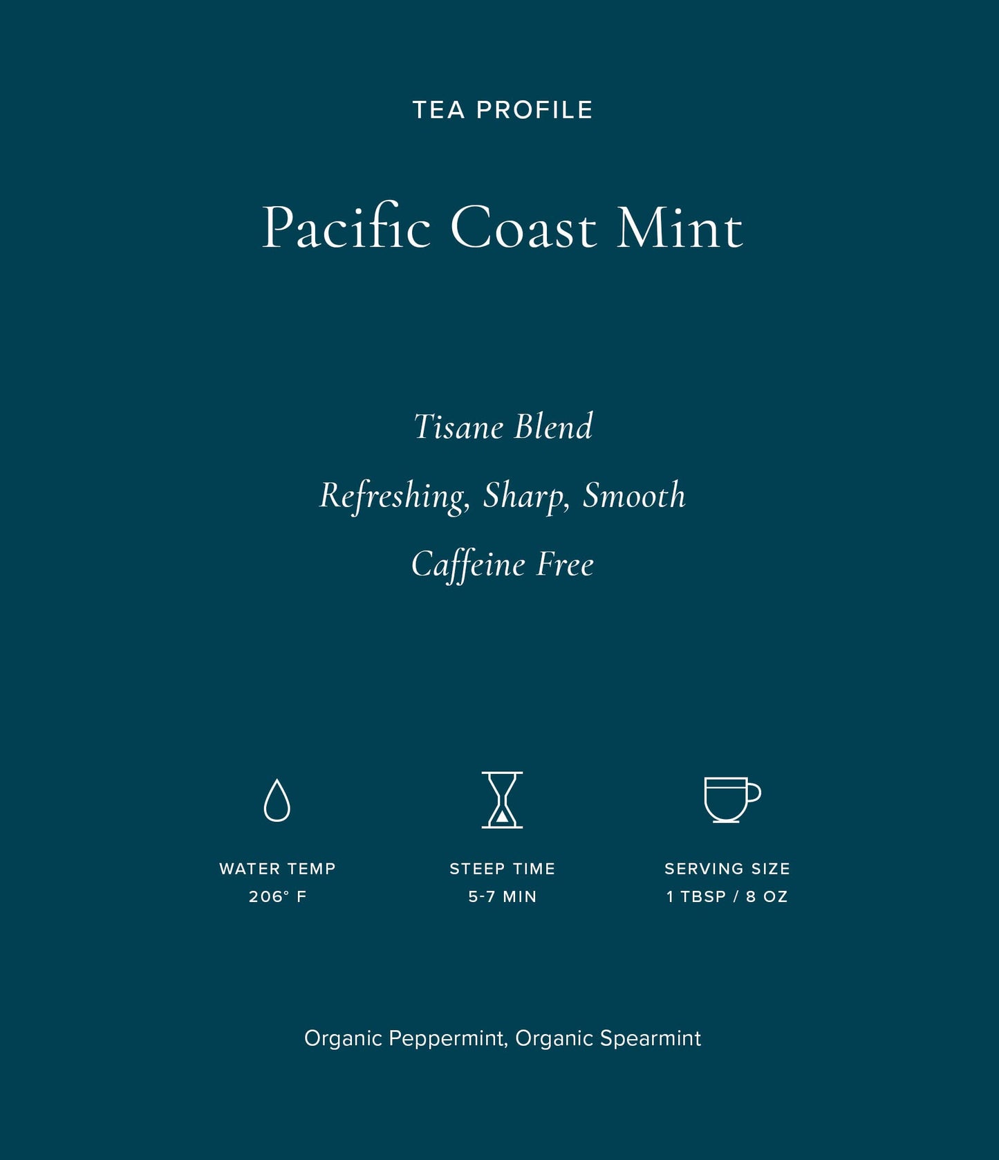 Art of Tea Pacific Coast Mint Peppermint Tea Bags - 12 Eco-Friendly Pyramid Sachets, Naturally Caffeine Free