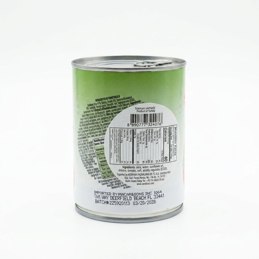 Sera Baked Okra in Tomato Sauce 400g - Ready-to-Eat Turkish Bamya