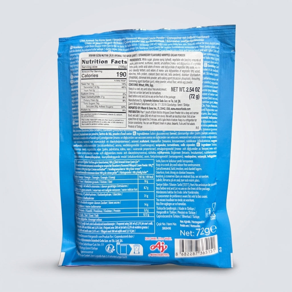 Bizim Mutfak Krem Santi 72g - Strawberry Whipped Cream Powder