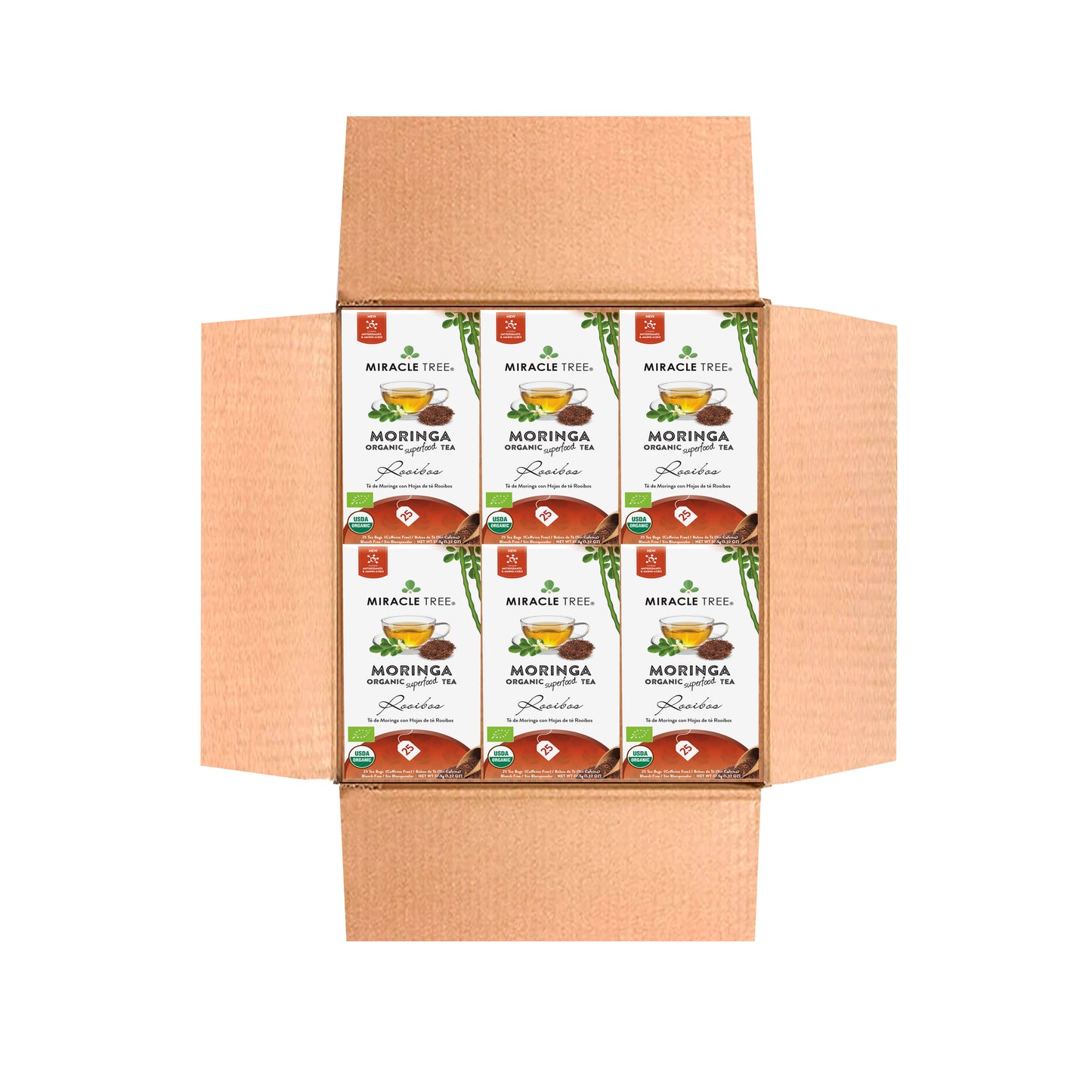 Organic Moringa Tea - Rooibos - Caffeine-Free Herbal Tea