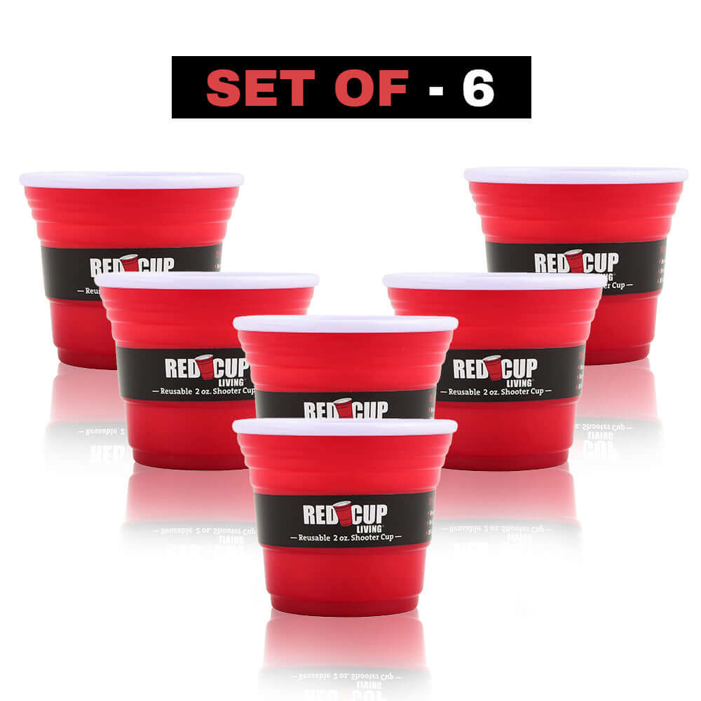 Redcupliving Reusable 2 oz Red Shot Cup