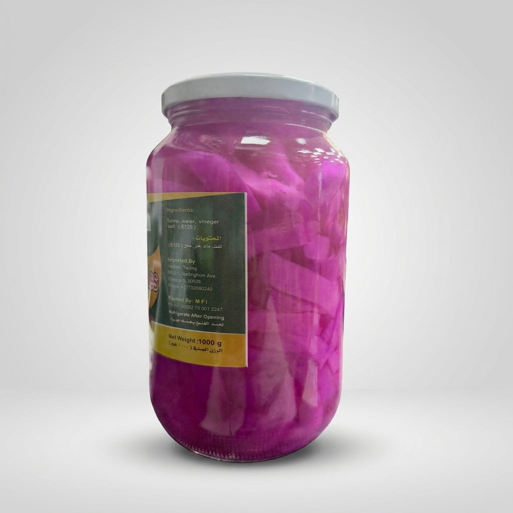 Habash Turnip Pickles 1000g - Premium Middle Eastern Pickled Turnips