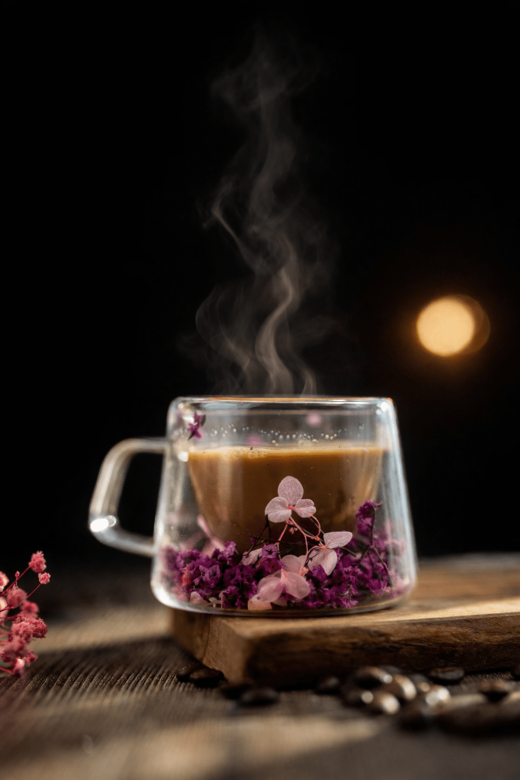 Double Glass Handcrafted Flower Glass Cup Mugs with Dried Flowers - Unique Floral Tea  & Coffee Mug