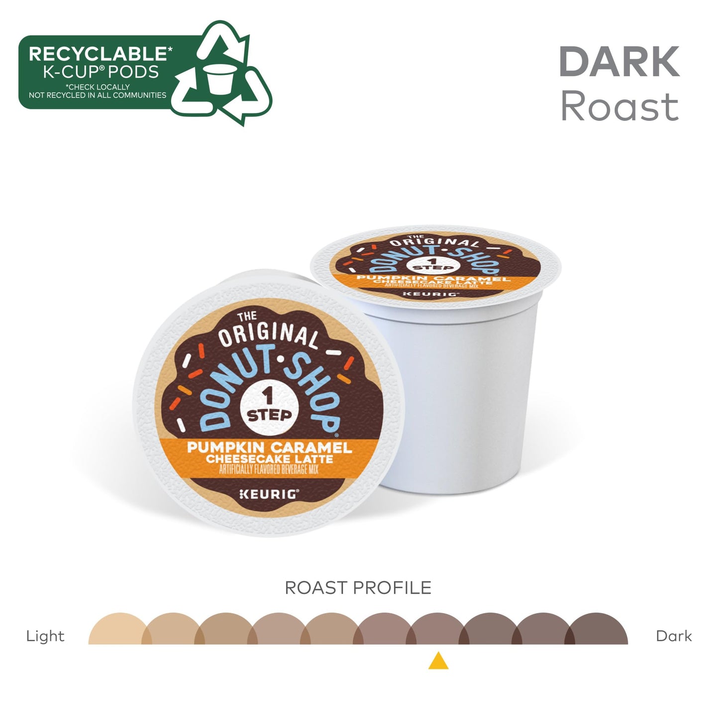 The Original Donut Shop Pumpkin Caramel Cheesecake Latte, Keurig Single Serve K-Cup Pods, 60 Count