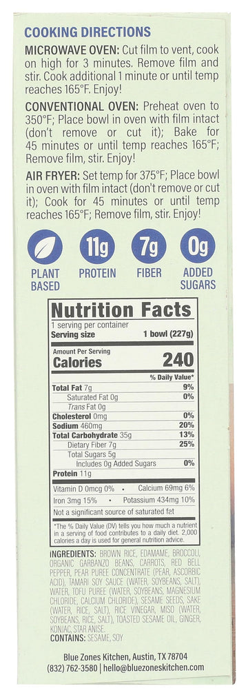 Blue Zones Kitchen Sesame Ginger Bowl, 8 Oz