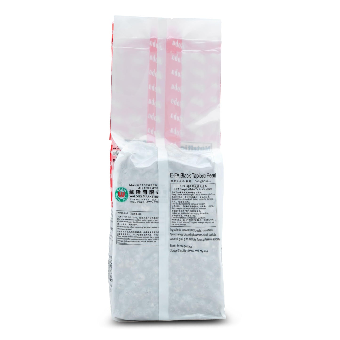 E-Fa Brand E8 Boba Black Tapioca Pearl, Fresh Boba Bubble Tea Ready In 5 Minutes, 2.2 Lb