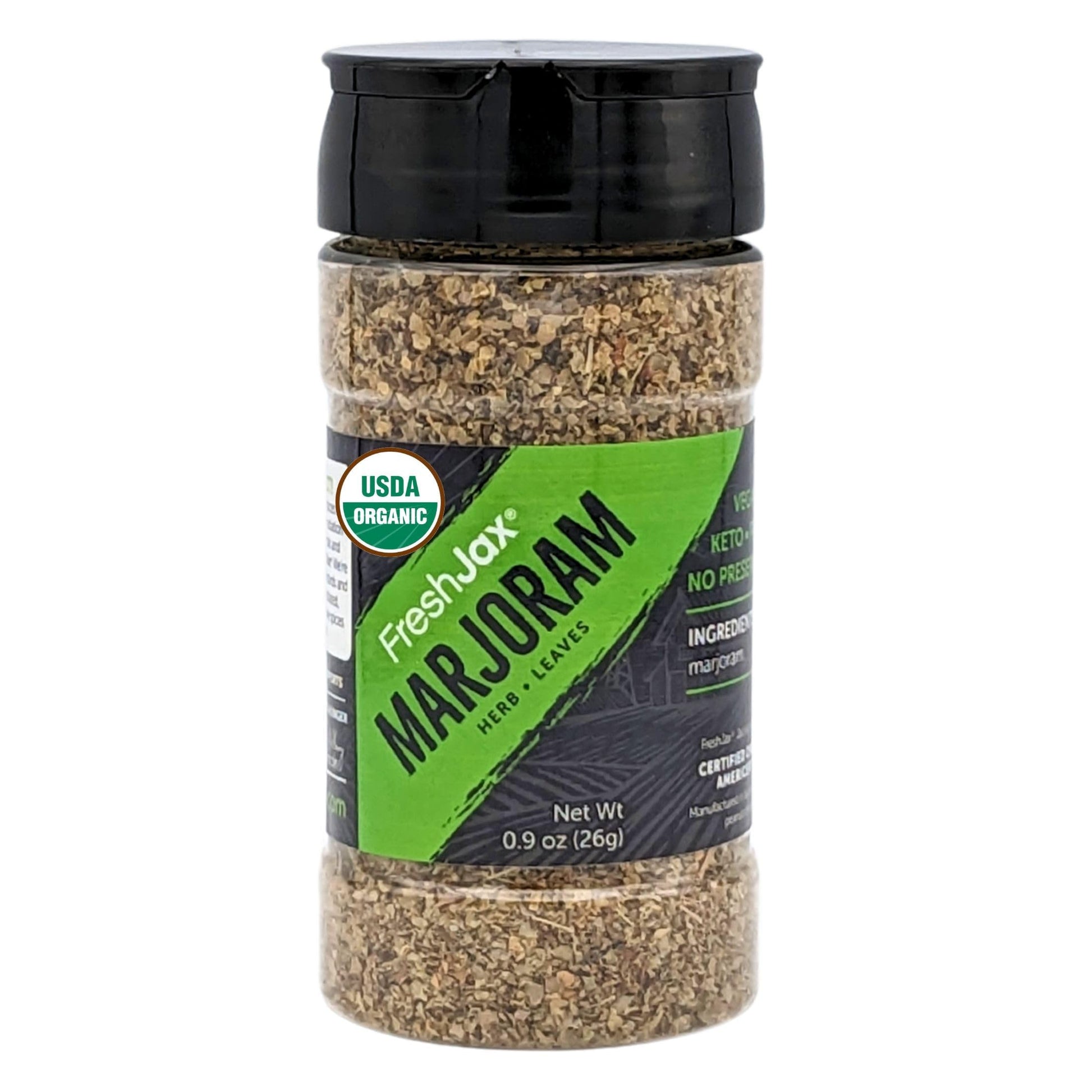 FreshJax Organic Spices - Certified Organic Marjoram, 0.91 Ounce (Pack of 1)