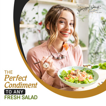 Giusti White Vinegar Dressing - A White Condiment for Cooking and Finishing Dishes such as Salads  Vegetables  or Fish. Made in Italy with Balsamic Vinegar of Modena - 8.45 fl oz (250 ml) - Pack of 1