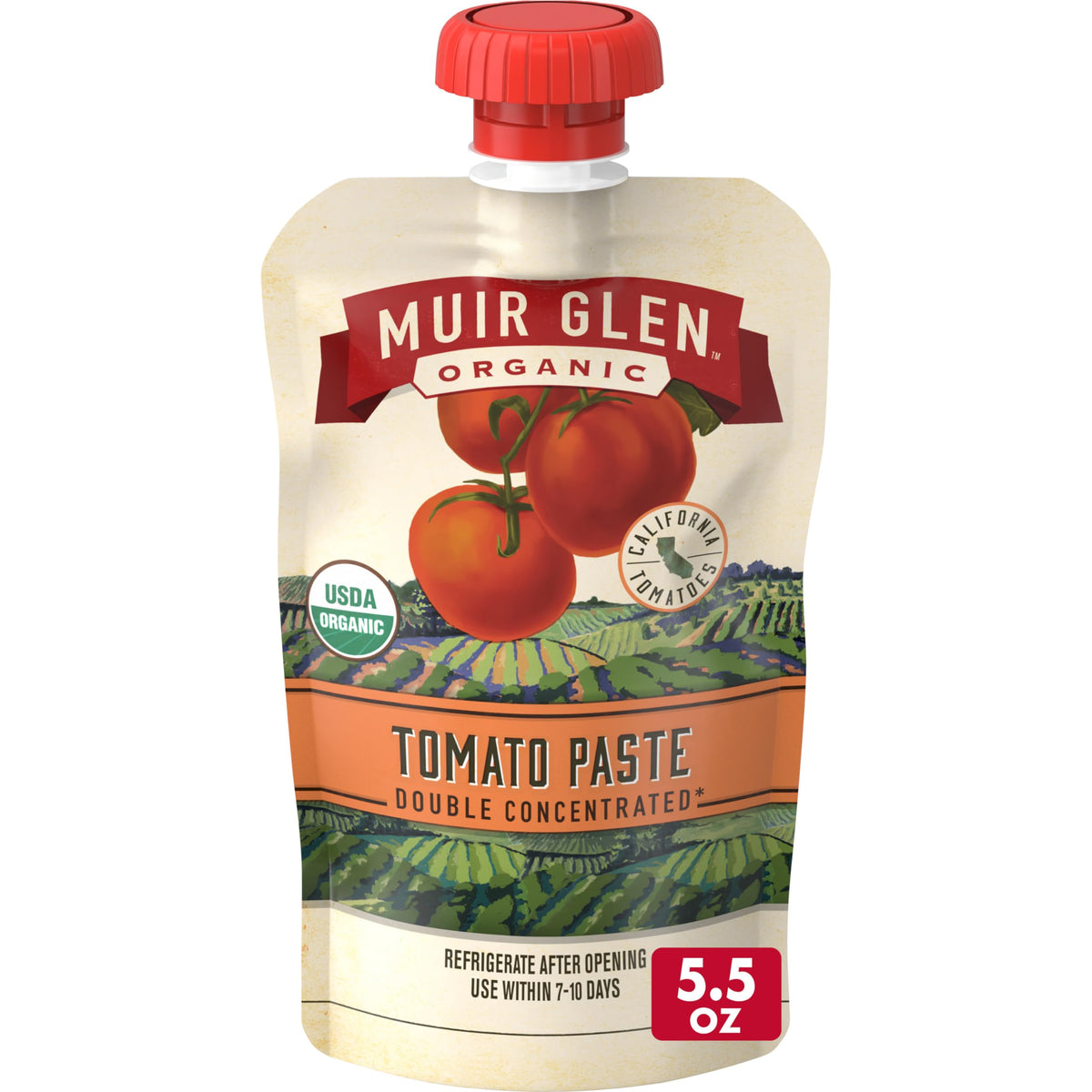 Muir Glen Organic Tomato Paste in Resealable Pouch, 5.5 oz.