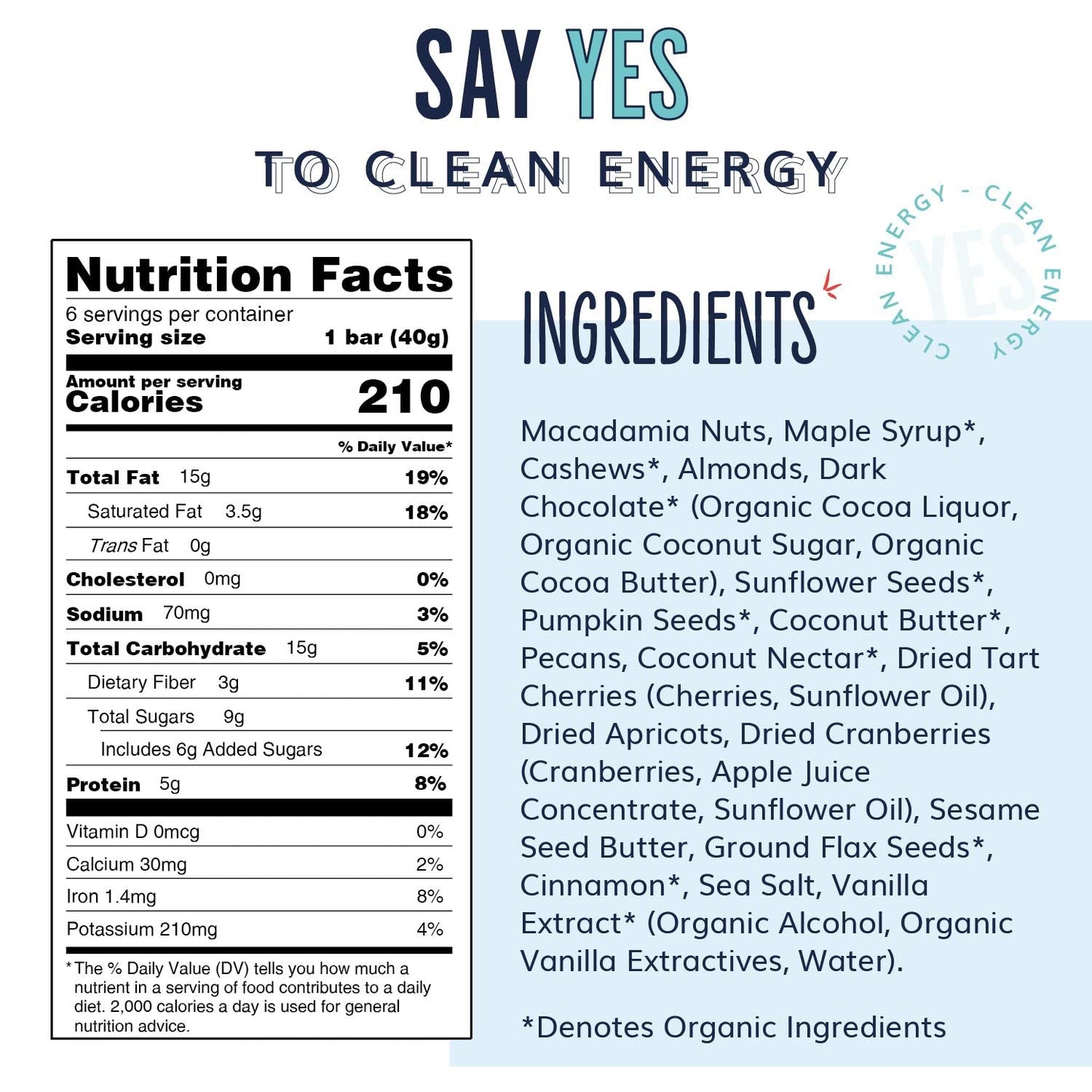 The YES Bar Macadamia Chocolate Plant-Based Protein Snack Bar 24 Count Vegan Gluten Free Low Sugar Keto Friendly