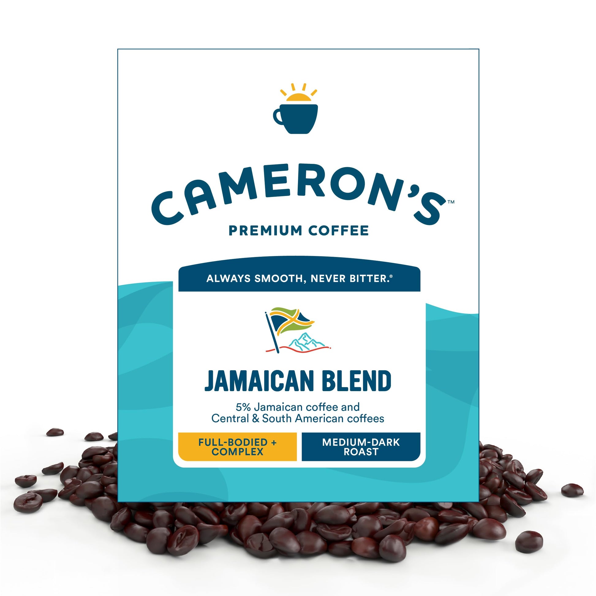 Camerons Coffee Roasted Whole Bean Coffee, Jamaica Blend, 4 Pound