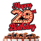 Happy 29th Birthday Cake Topper Fluorescent Flashing Night Out Hen Movie Nightclub Theme Decor Supplies Woman Man Happy Birthday