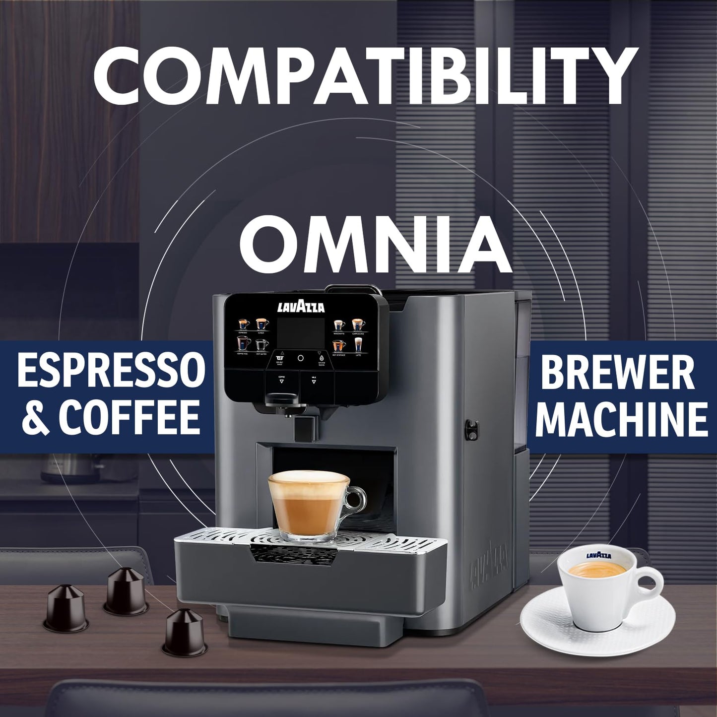 Lavazza Blue Coffee compact pieces Variety Pack – 100 Count (50 Pods Each) – Includes Top Class & Caffè Crema Blends