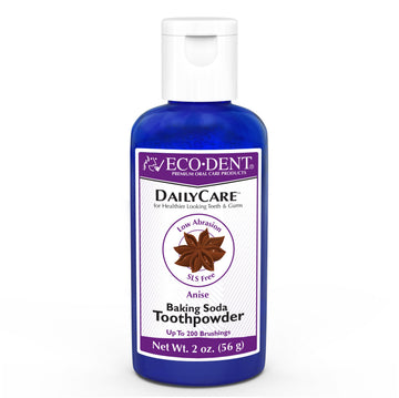 Eco-Dent Dailycare Baking Soda Toothpowder, Anise - Fluoride-Free Toothpaste Powder, Sls-Free Tooth Powder With Baking Soda, Min