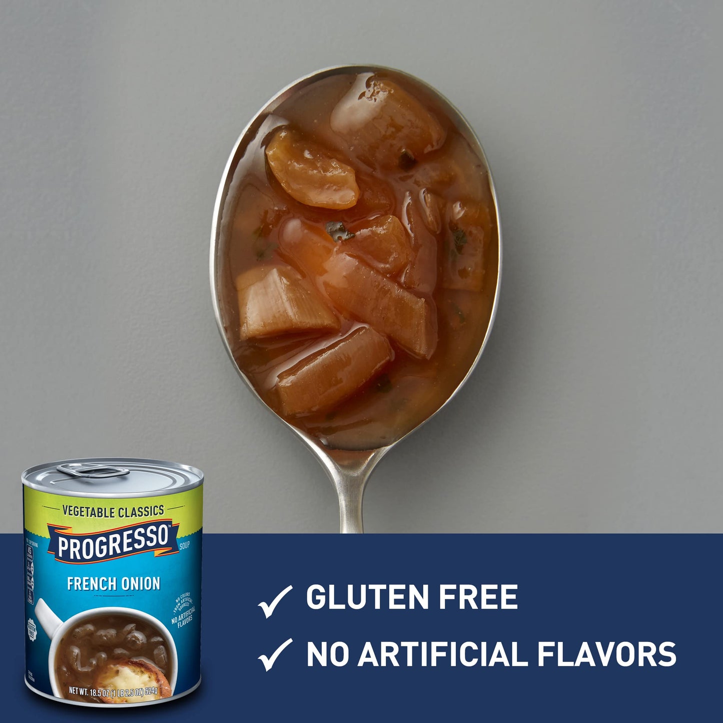 Progresso Vegetable Classics, French Onion Canned Soup, Gluten Free, 18.5 oz.