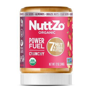 NuttZo Organic 7 Nut & Seed Butter - Power Fuel Crunchy 12 oz