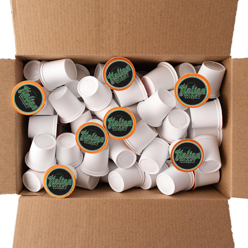 Fresh Roasted Coffee, Italian Roast, Dark, Kosher, K-Cup Compatible, 96 Pods