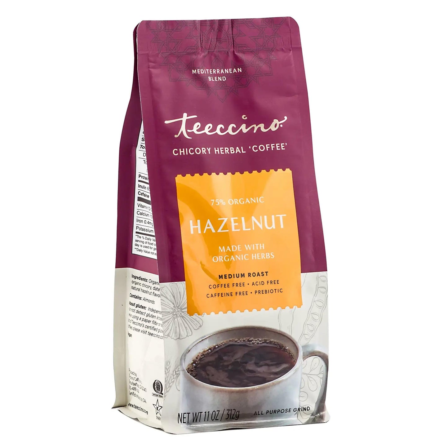 Teeccino Hrbl Coffee,Og3,Hazelnut, 11 Oz