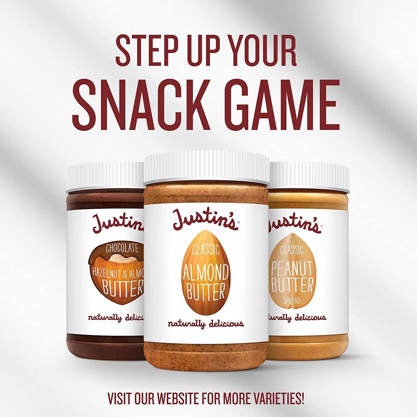 Justins Almond Butter, Gluten-Free, Non-GMO, Keto-Friendly, 16 Ounce Jar, Pack of 1