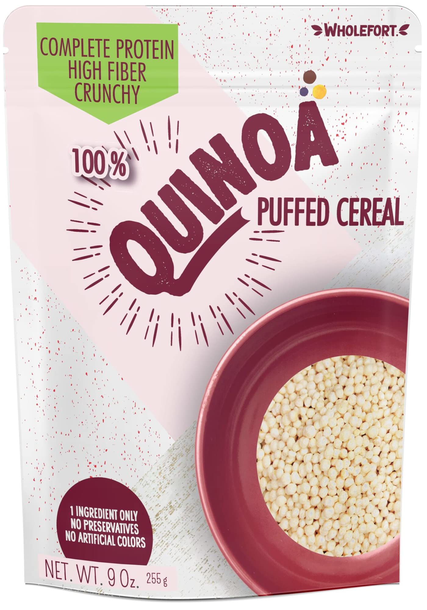 Puffed Quinoa Cereal + Nothing - Vegan - Gluten Free - Non-GMO - [11 oz] Try Quinoa Pops as Snacks - Cereal - Salad Topper for S