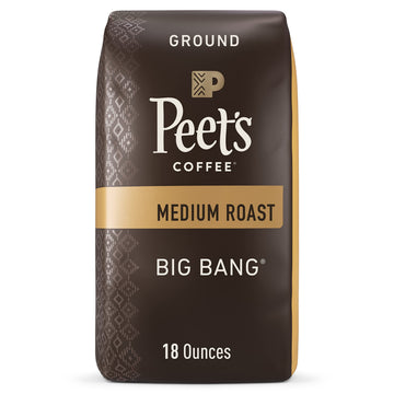 Peets Coffee Medium Roast Ground Coffee 18 Ounce Bag Big Bang
