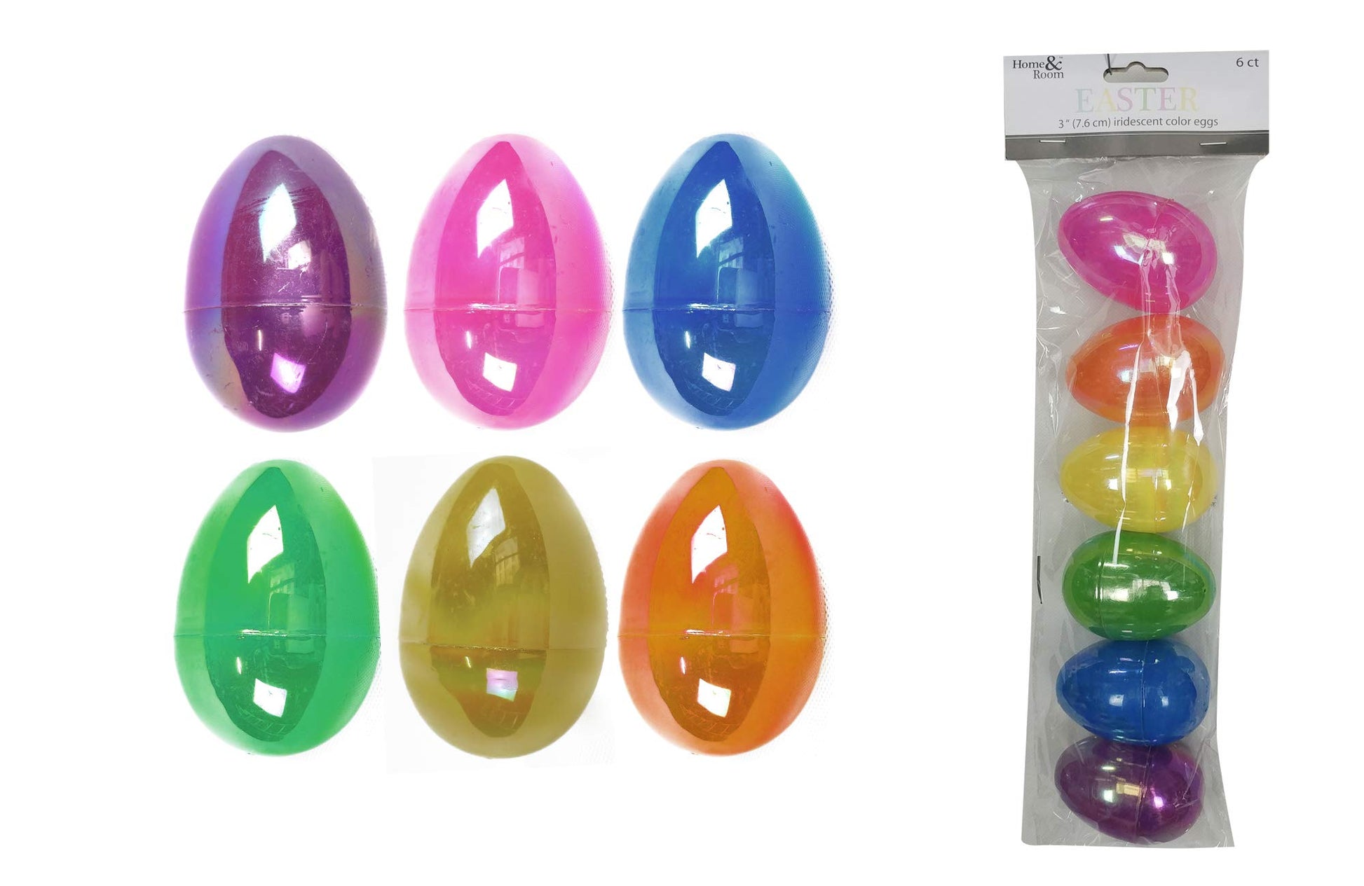 Brite Star 6 Ct 3 In Easter Iridescent Multi-Color Eggs