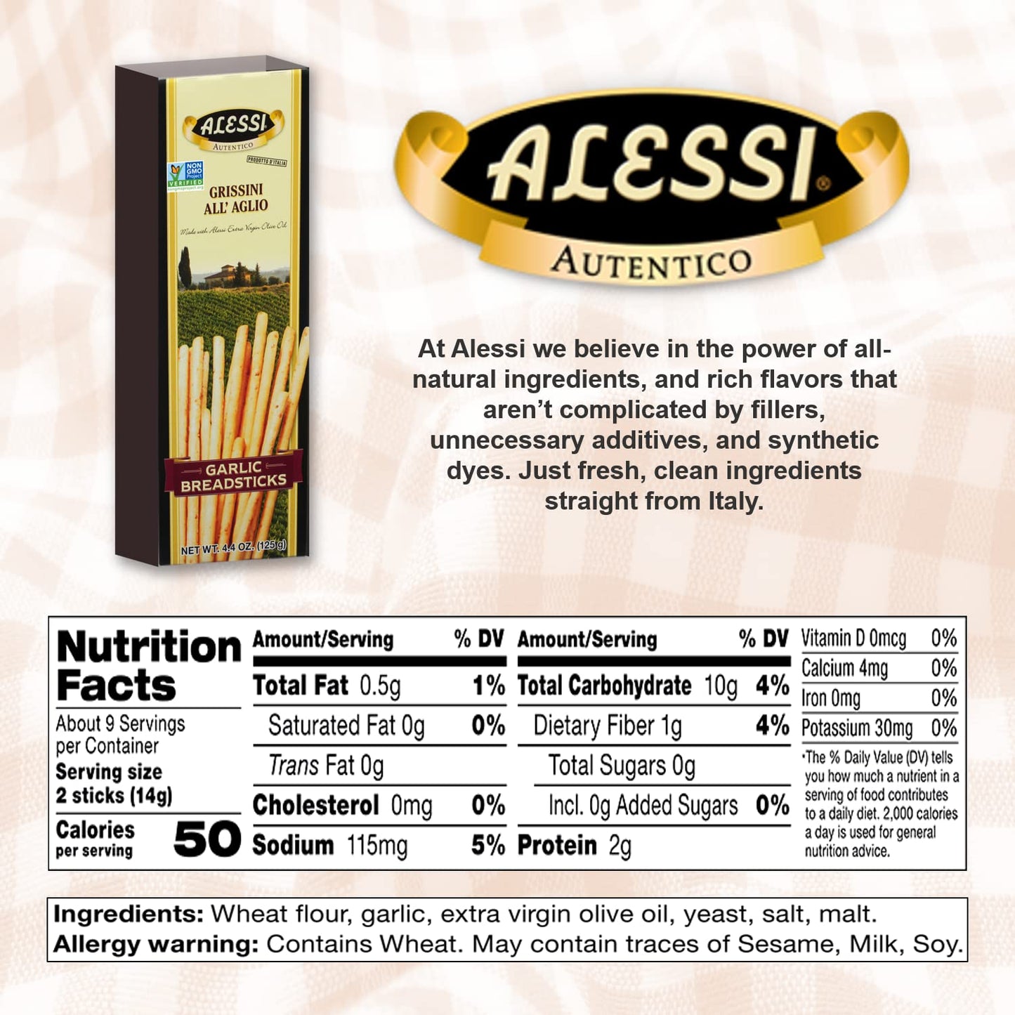 Alessi garlic Breadsticks - 1 Each - 44 OZ