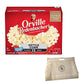 AMCIENT Kettle Corn Microwave Popcorn, 3.28 Oz, 12 Count Bundle with Reusable Snack Pouch