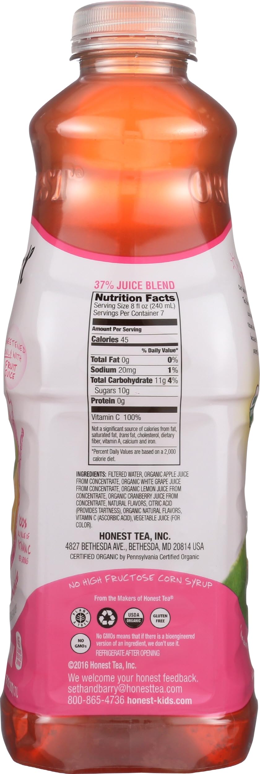Honest Kids Lemonade - Berry Berry Good - 59 OZ
