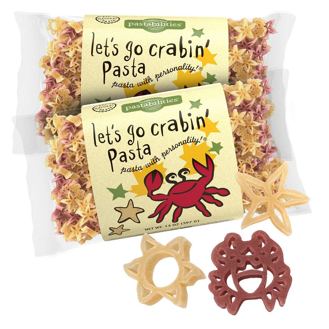 Pastabilities Fun Shaped Crab, Starfish & Sunshine Pasta, Non-GMO Natural Wheat, 14 oz (2 Pack)