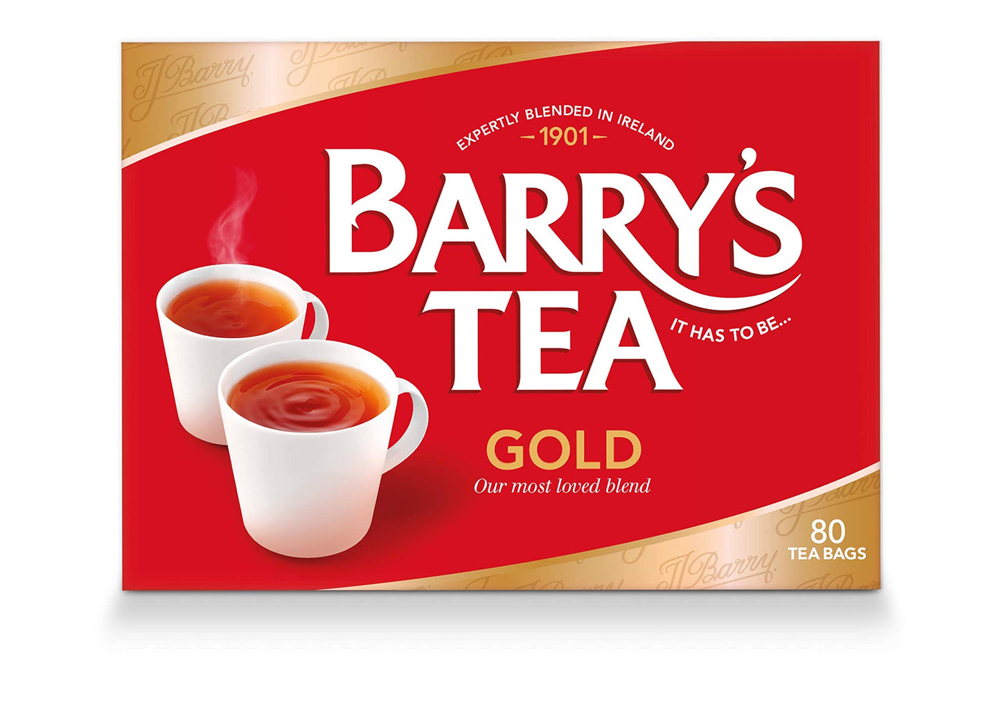 Barrys Tea Gold Blend 80 count Tea Bags (Pack of 1)