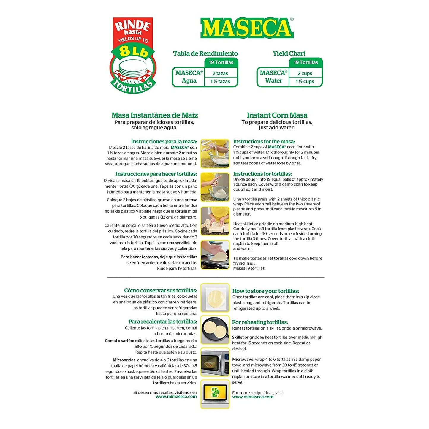 Maseca Corn Flour Mix, 4.4 Pound - 10 per case.