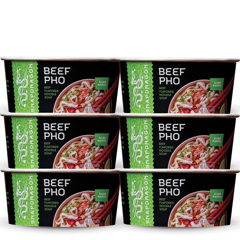 Snapdragon Pho Soup Bowl, Beef Pho, 2.1 oz (Pack of 6)