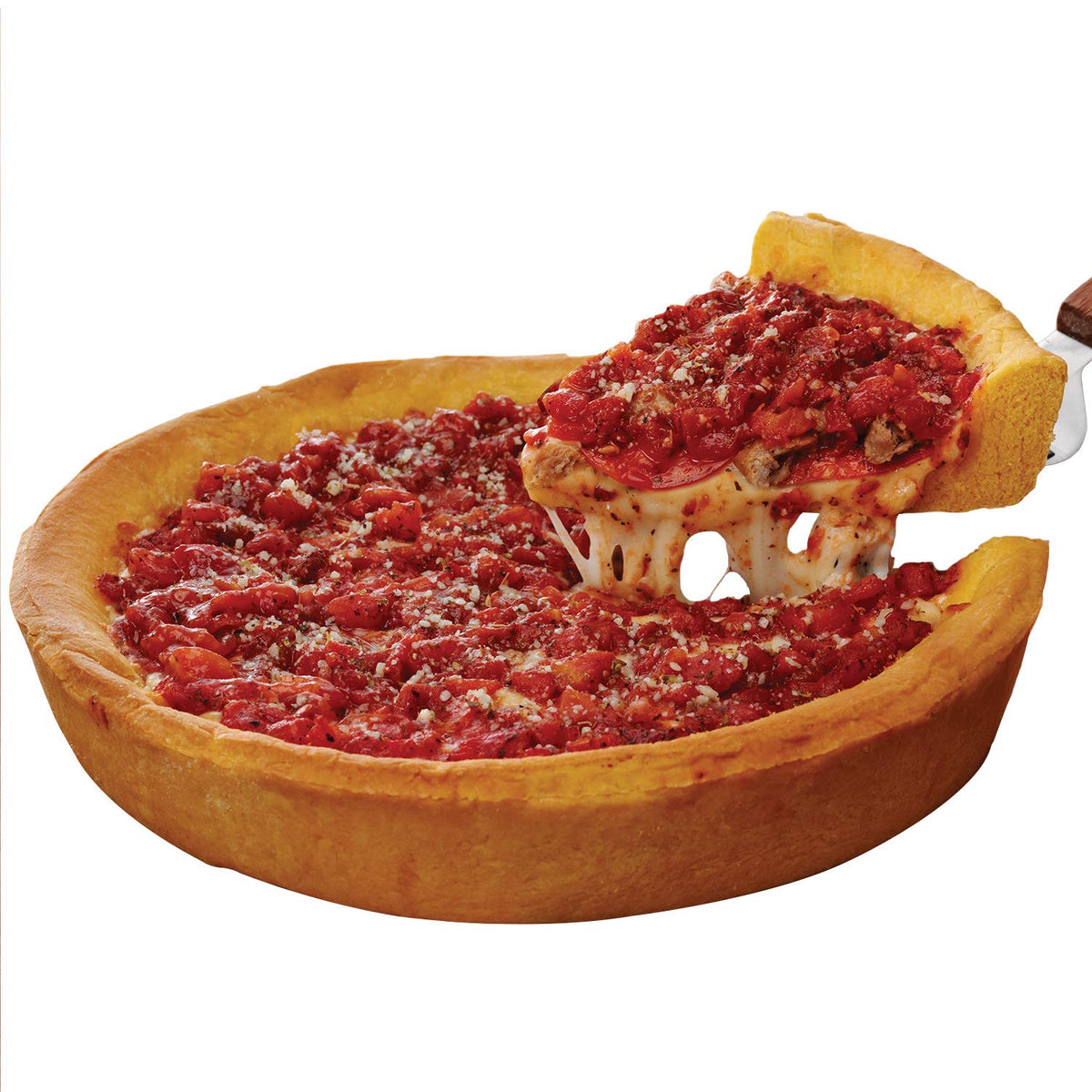 GINOS EAST OF CHICAGO Deep Dish Pizza 3 Pack - Sausage and Pepperoni Combo - 2 Pound