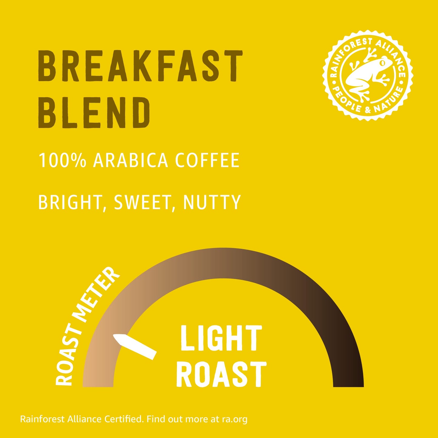 Happy Belly Breakfast Blend Coffee Pods, Light Roast, 96 Count, Compatible with K-Cup Brewer