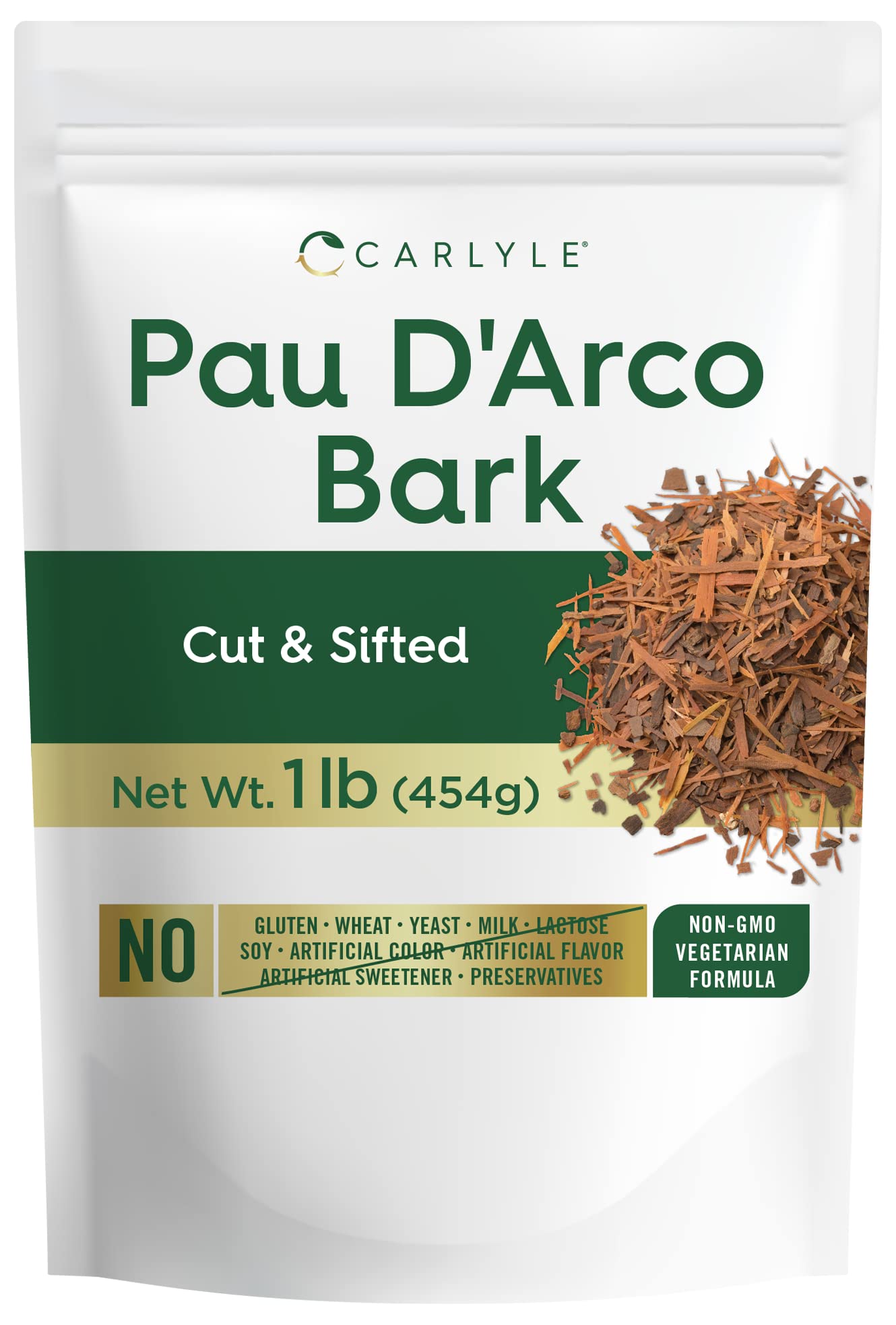 Carlyle DArco Bark Cut & Sifted 1 lb Bag | Vegetarian | Non-GMO, Gluten Free | 16 Ounce (Pack of 1)