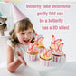 YOcity 48PCS Wafer Paper Butterfly Cake Toppers, Red Edible Butterflies for Cake Decorations, Cupcake Toppers, Rice Paper
