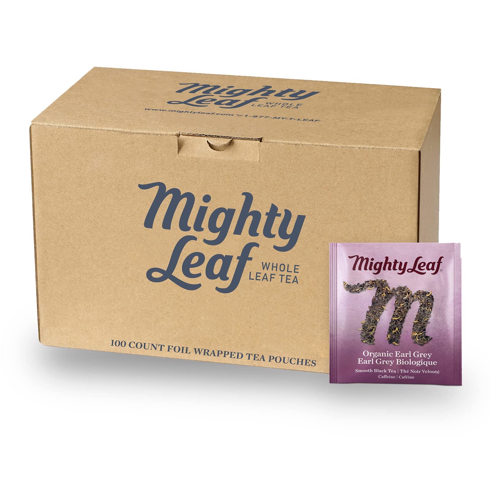 Mighty Leaf Organic Earl Grey Tea, 100 Tea Pouches, 100 Count