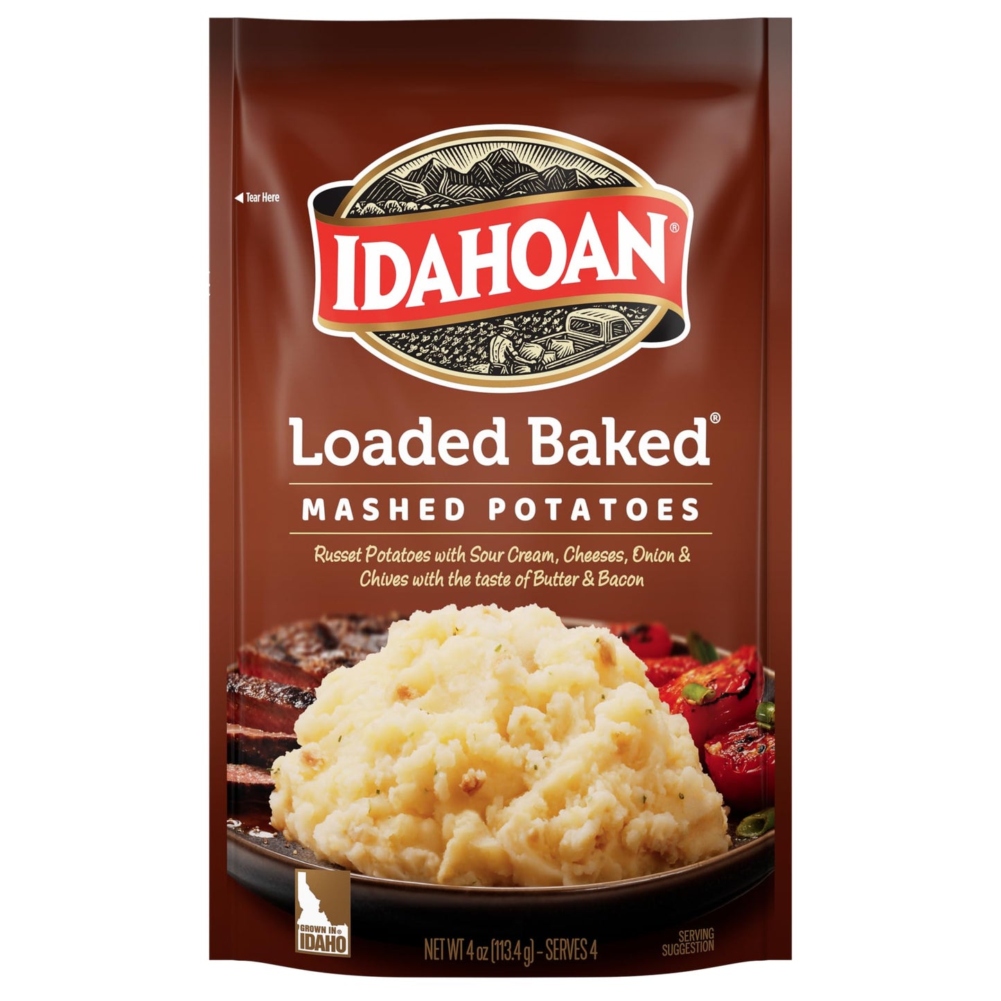 Idahoan Mashed Loaded Potatoes, 4 oz