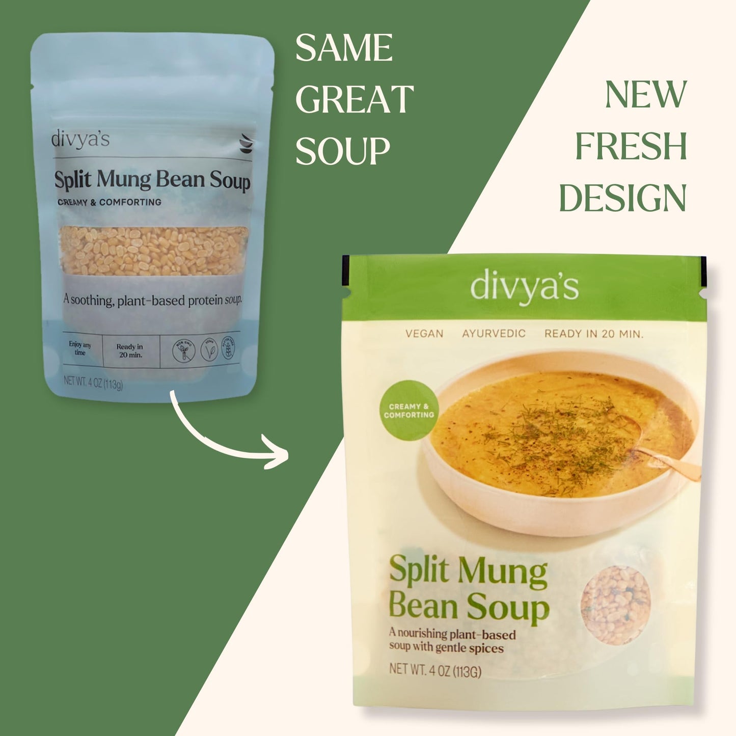 Divyas Mung Bean Soup Mix, One-Pot Ayurvedic Soup Mix With Mung Dal & Spices, Healthy & Nourishing High Protein Plant-Based Meal