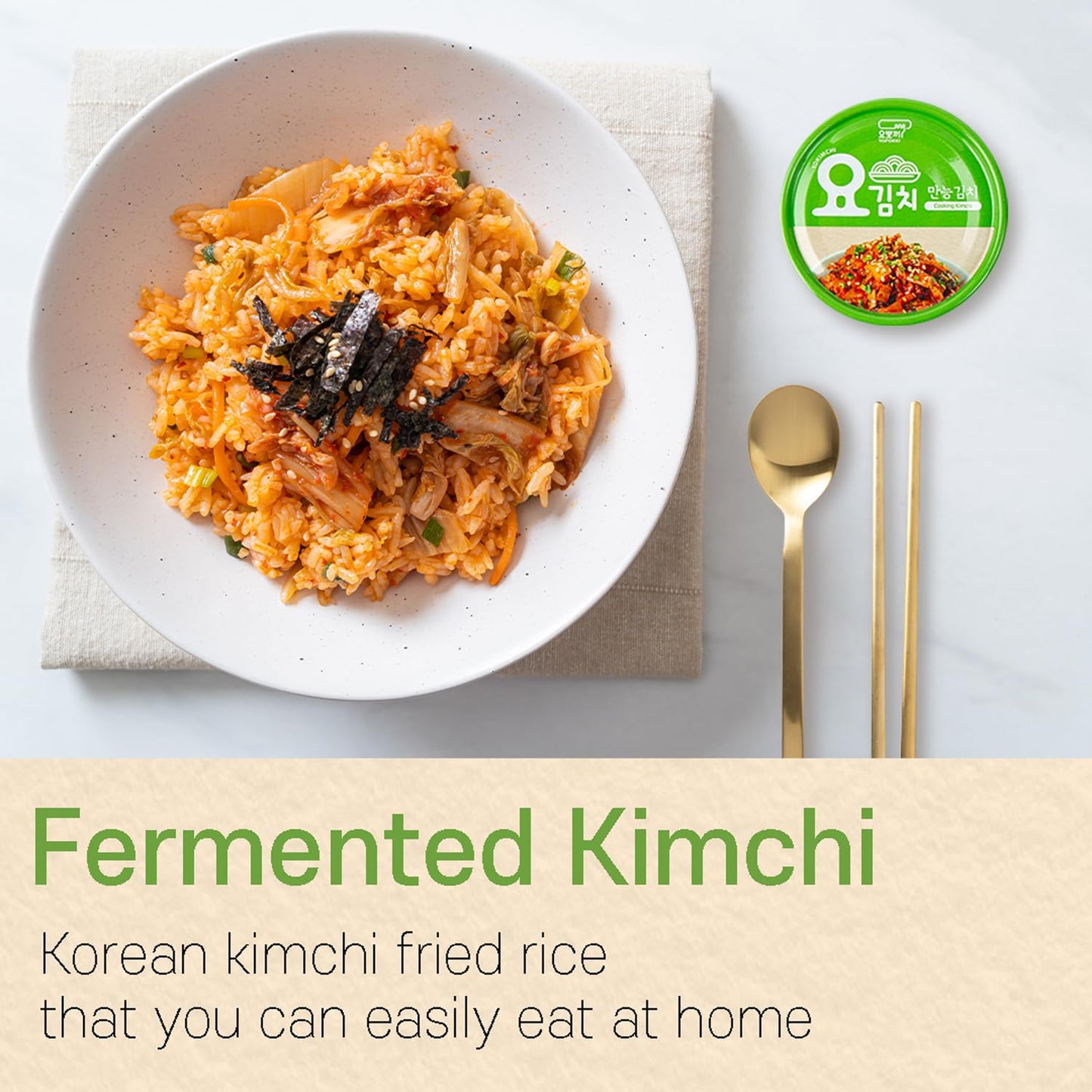 Yopokki Korean Canned Fermented Kimchi Napa Cabbage (4 Ea, Fermented Taste)