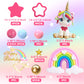 29 Pcs Unicorn Cake Topper, Unicorn Rainbow Cake Decorations With Rainbow Stars Unicorn Balls Happy Birthday Cake Decorations Fo