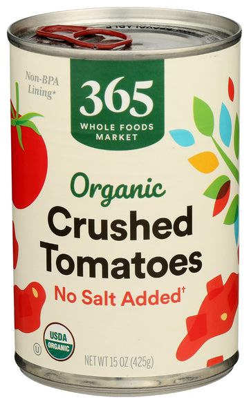 365 By Whole Foods Market, Tomatoes Crushed No Salt Added Organic, 15 Ounce