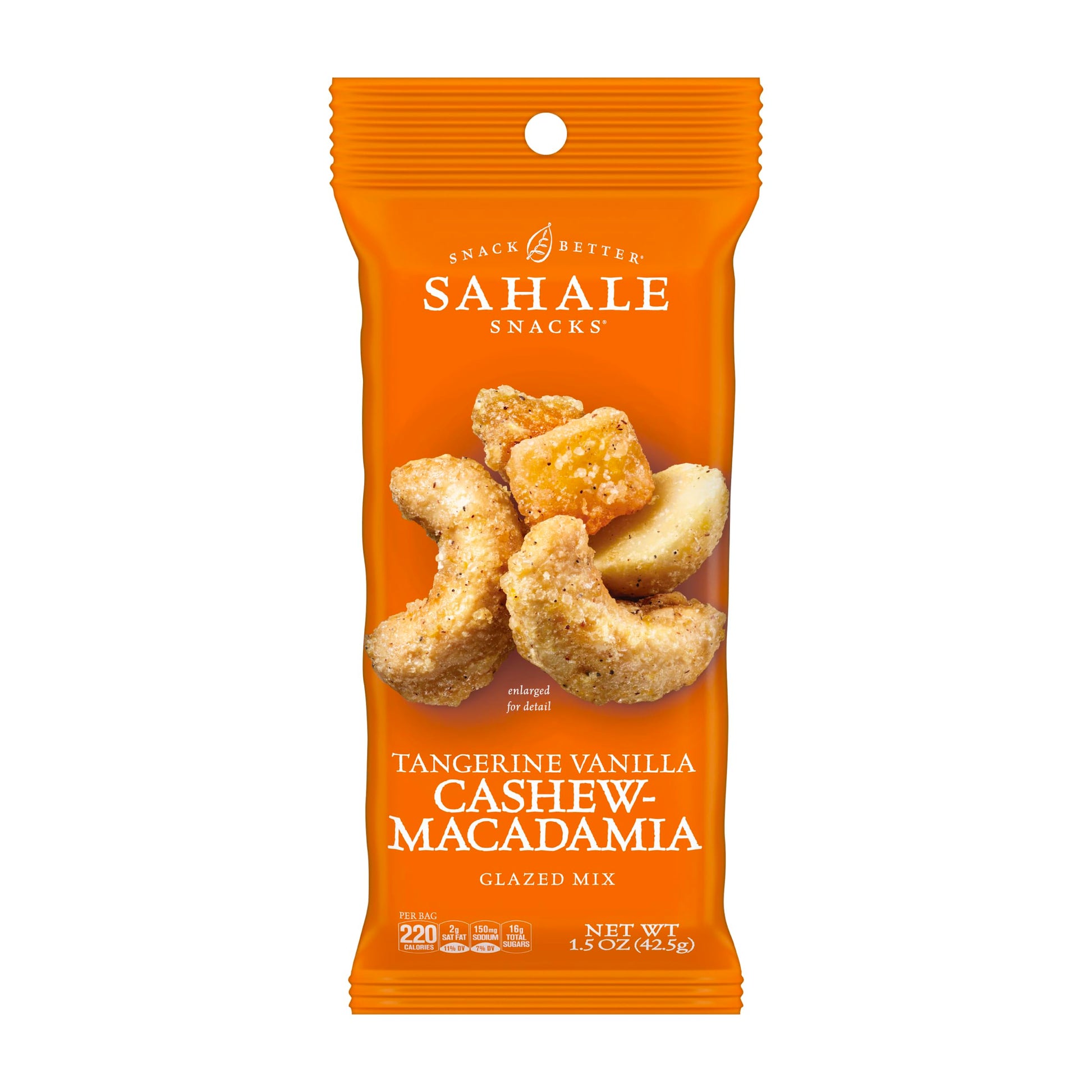 Sahale Snacks Glazed Mix, Tangerine Vanilla Cashew Macadamia, 1.5 Ounces (Pack of 18)