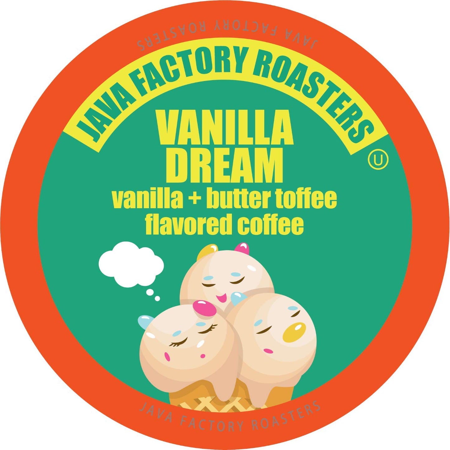 Java Factory Coffee Pods Vanilla Dream, 40 Count, Compatible with K Cup Brewers, Model JFR VD40