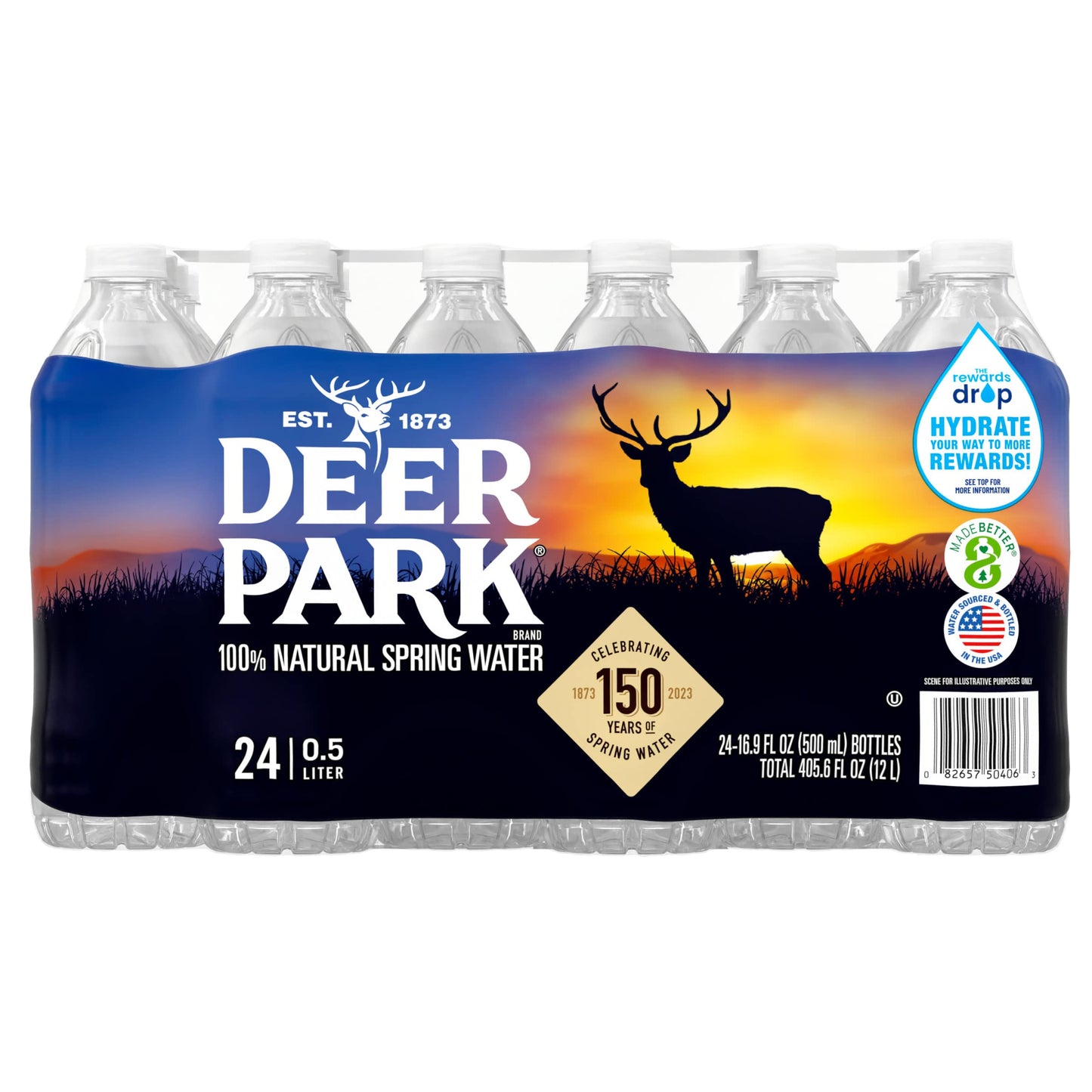 Deer Park Spring Water, 24 Pack - Crisp Refreshing Taste - 16.9 Fl Oz