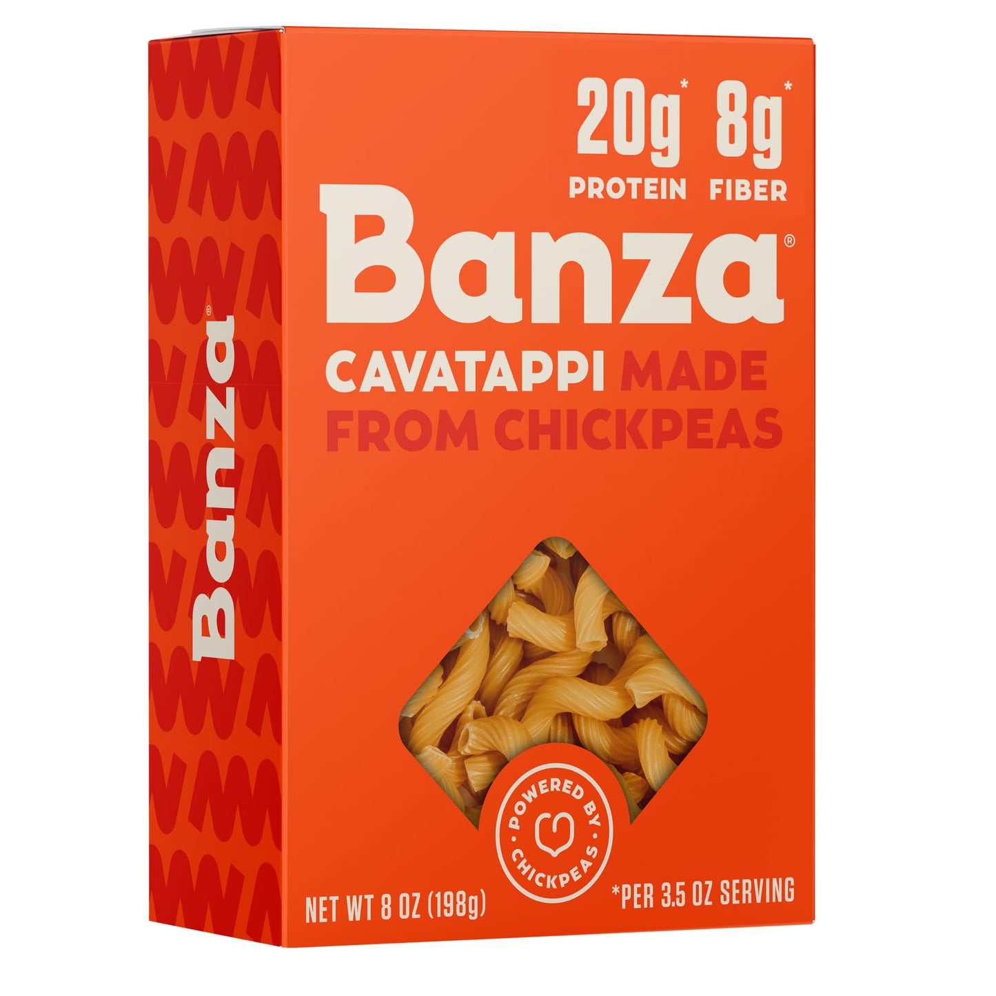Banza Cavatappi Pasta from Chickpeas - Gluten Free  High Protein  and Lower Carb Protein Cavatappi Chickpea Pasta - 8oz