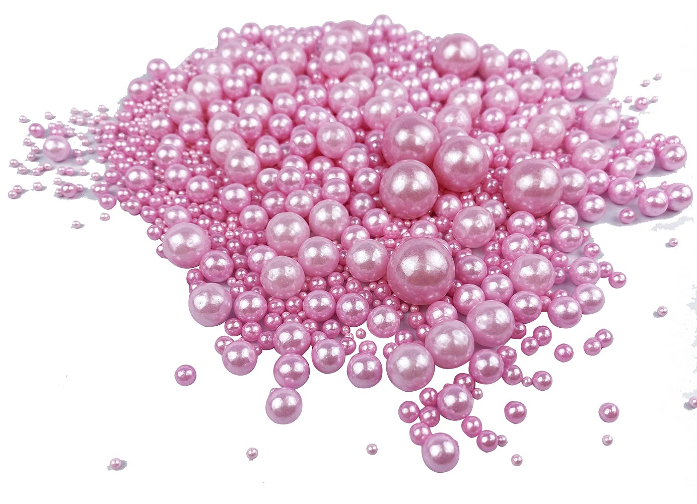 Edible Pearl Sugar Sprinkles Pink Candy 120G/ 4.2Oz Baking Edible Cake Decorations Cupcake Toppers Cookie Decorating Ice Cream T