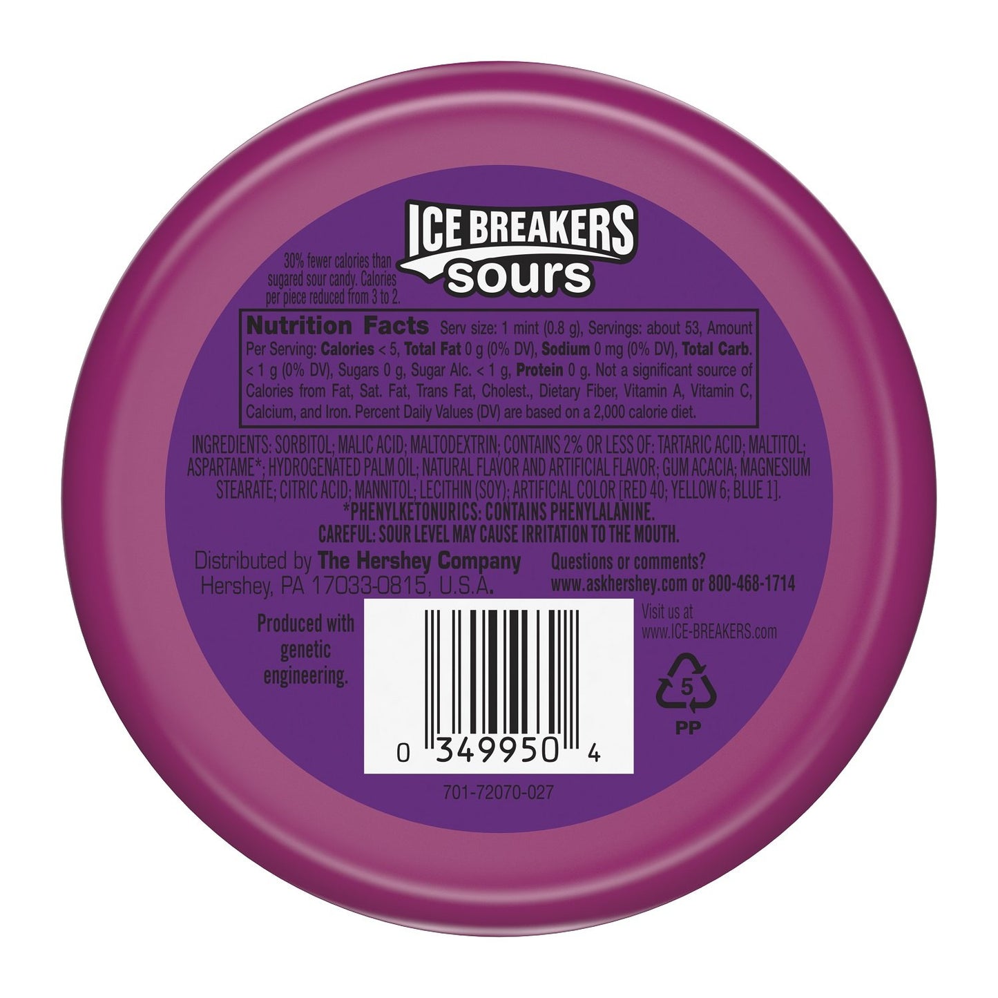 ICE BREAKERS Sours Assorted Fruit Flavored Sugar Free Mints Tins (8 Count) and ICE BREAKERS Duo Fruit Plus Cool Strawberry Sugar